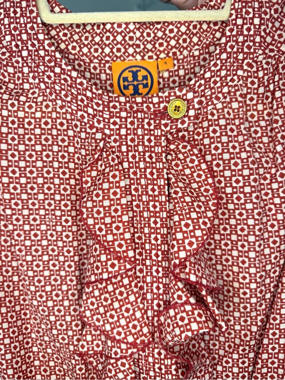 Tory Burch Sleeveless Ruffle Front Dress - Sz. 6